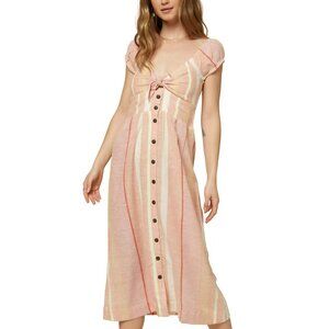 O'Neill Striped Midi Dress – Beachy Boho Summer Style, Size XS